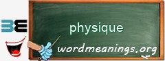 WordMeaning blackboard for physique